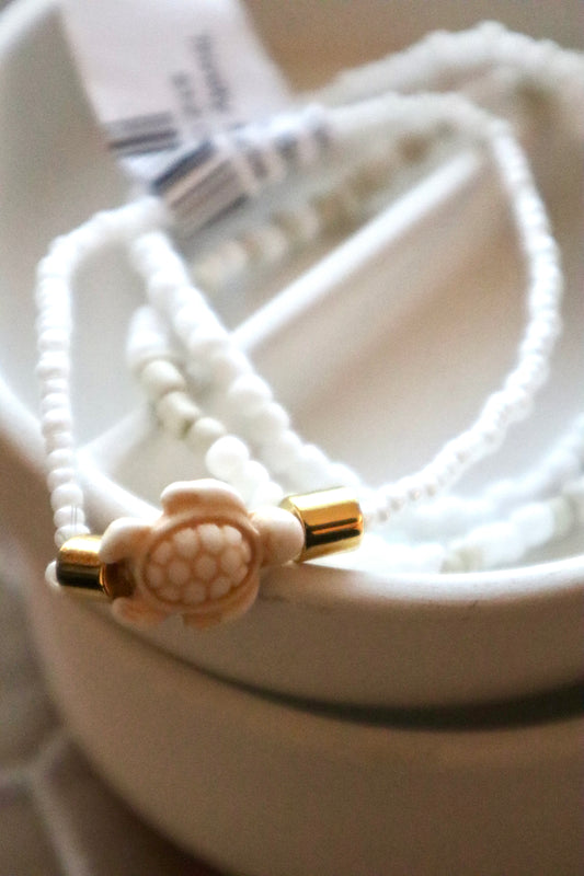 Turtle and Pearl Bracelet